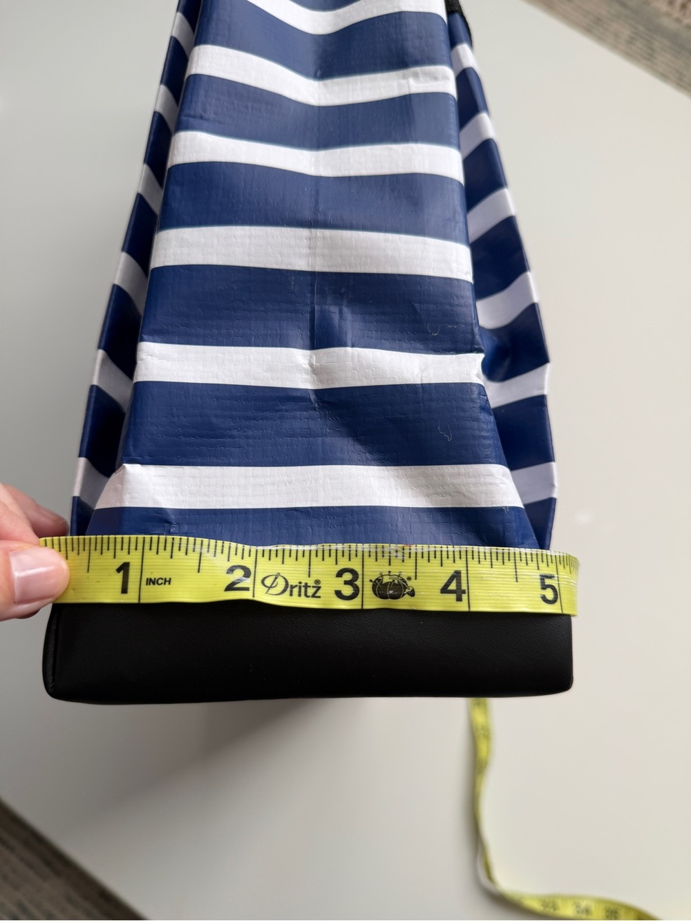 Scout Rocket Pocket Tote- Navy & White Nantucket Navy Stripes- Medium Bag - Picture 4 of 7